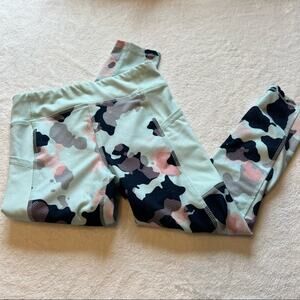 Athletic Works Girls’ Size 6 - 6X Blue Camo Leggings w/ Pockets